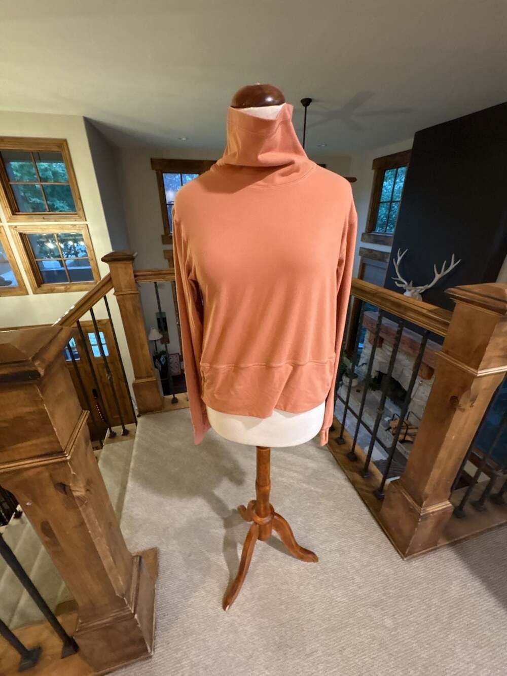 Lululemon Ready to Rulu Pullover Long Sleeve Turtleneck Top Pink Savannah Sz 4